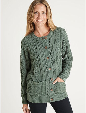 Cardigan maille torsadée - DAXON