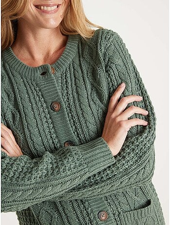 Cardigan maille torsadée - DAXON
