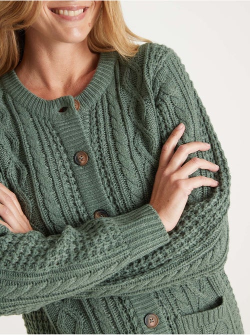 Cardigan maille torsadée - DAXON - Kiabi