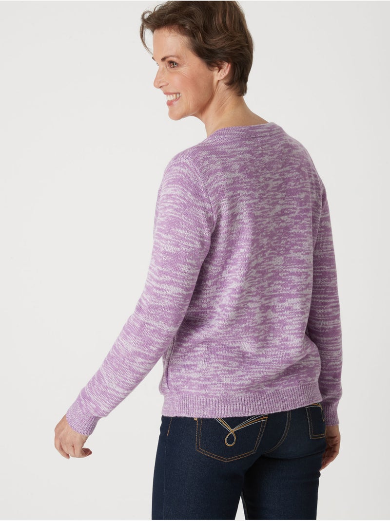 Cardigan maille torsadée - DAXON Violet - Kiabi