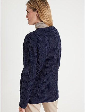 Cardigan maille torsadée