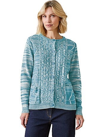 Cardigan maille torsadée