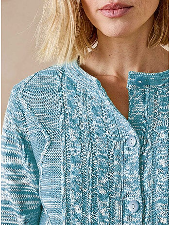 Cardigan maille torsadée