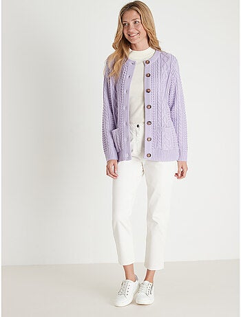 Cardigan maille torsadée