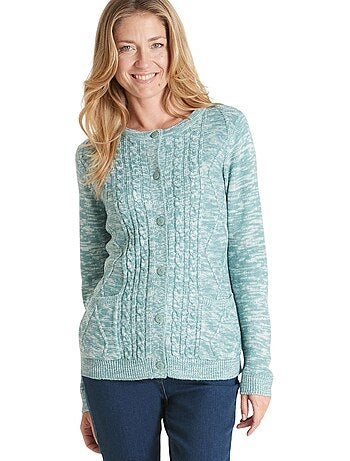 Cardigan maille torsadée