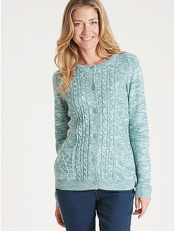 Cardigan maille torsadée
