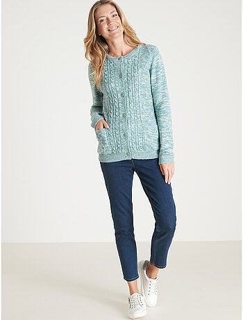 Cardigan maille torsadée