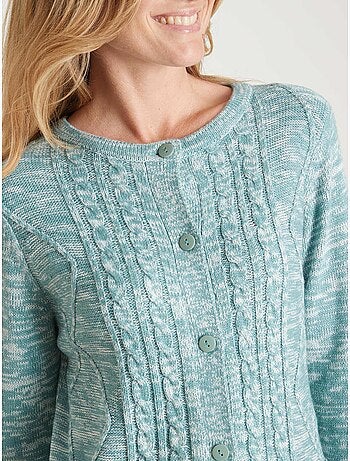 Cardigan maille torsadée