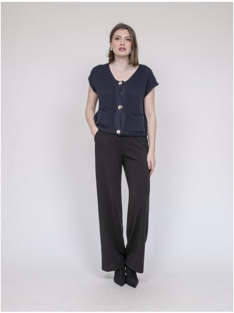 Cardigan manches courtes korena Bleu marine - Kiabi