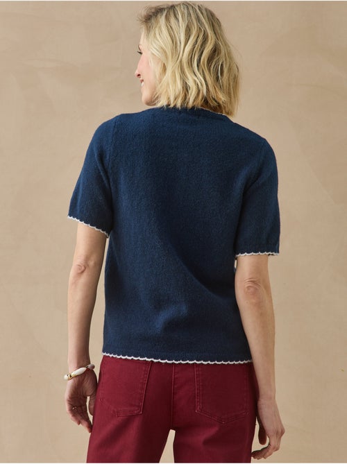 Cardigan manches courtes maille laineuse - daxon - Kiabi