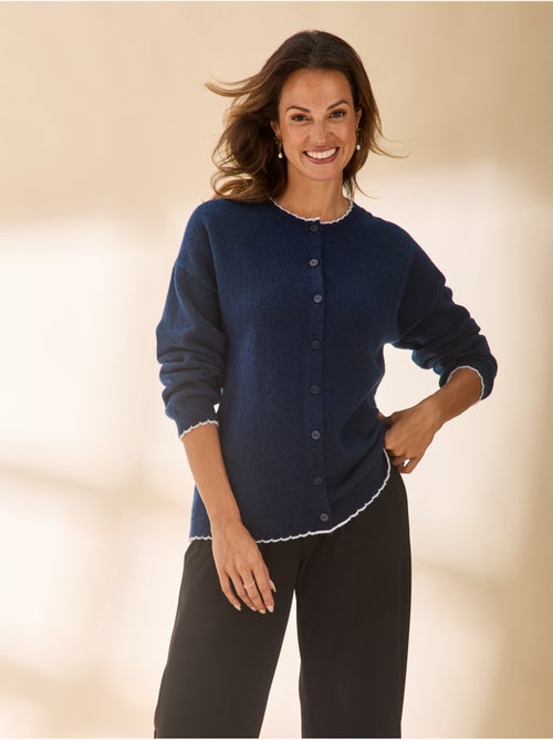 Cardigan manches longues maille laineuse - daxon - Kiabi Cardigan manches longues maille laineuse - daxon - Kiabi
