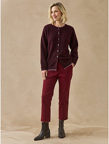 Cardigan manches longues maille laineuse - daxon