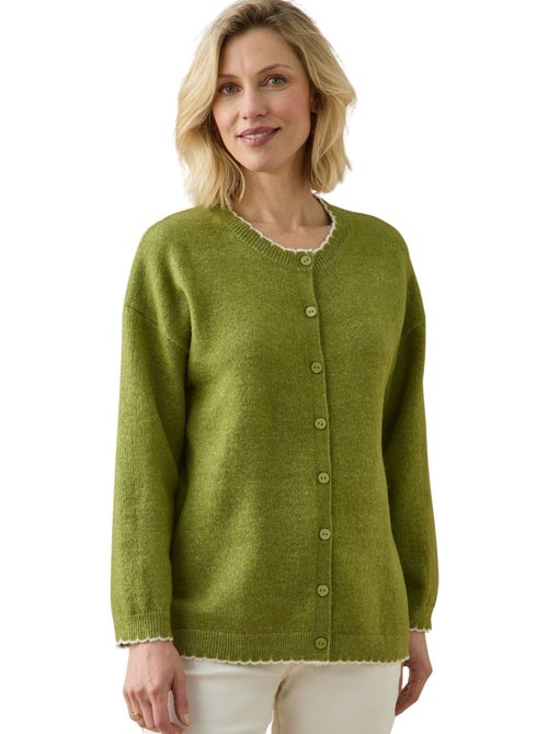 Cardigan manches longues maille laineuse - daxon - Kiabi Cardigan manches longues maille laineuse - daxon - Kiabi