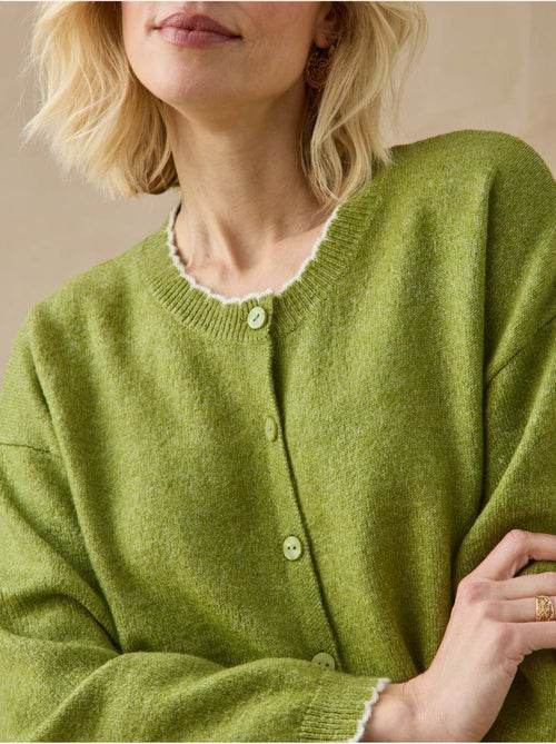 Cardigan manches longues maille laineuse - daxon - Kiabi Cardigan manches longues maille laineuse - daxon - Kiabi
