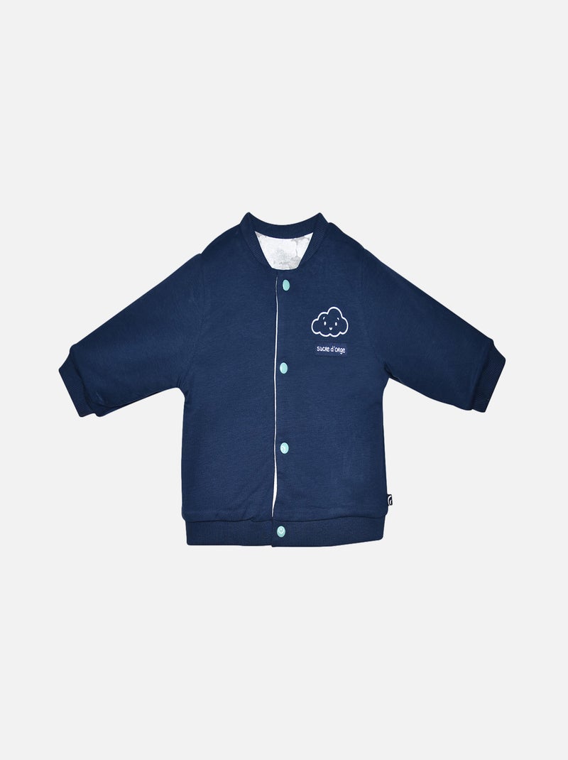 CARDIGAN MAURIN MAILLE BEBE Bleu - Kiabi