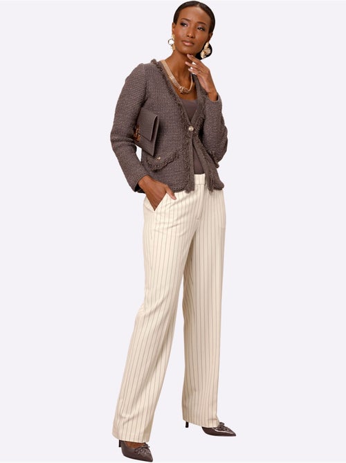 Cardigan Mélange De Matières Facile D'entretien - Taille Standard - Helline - Kiabi Cardigan Mélange De Matières Facile D'entretien - Taille Standard - Helline - Kiabi