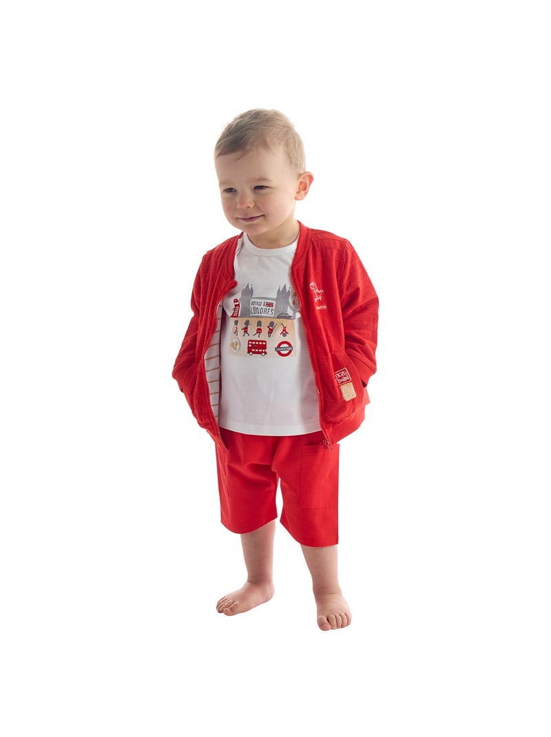 Cardigan modèle Ricardo Sucre d'Orge Rouge - Kiabi