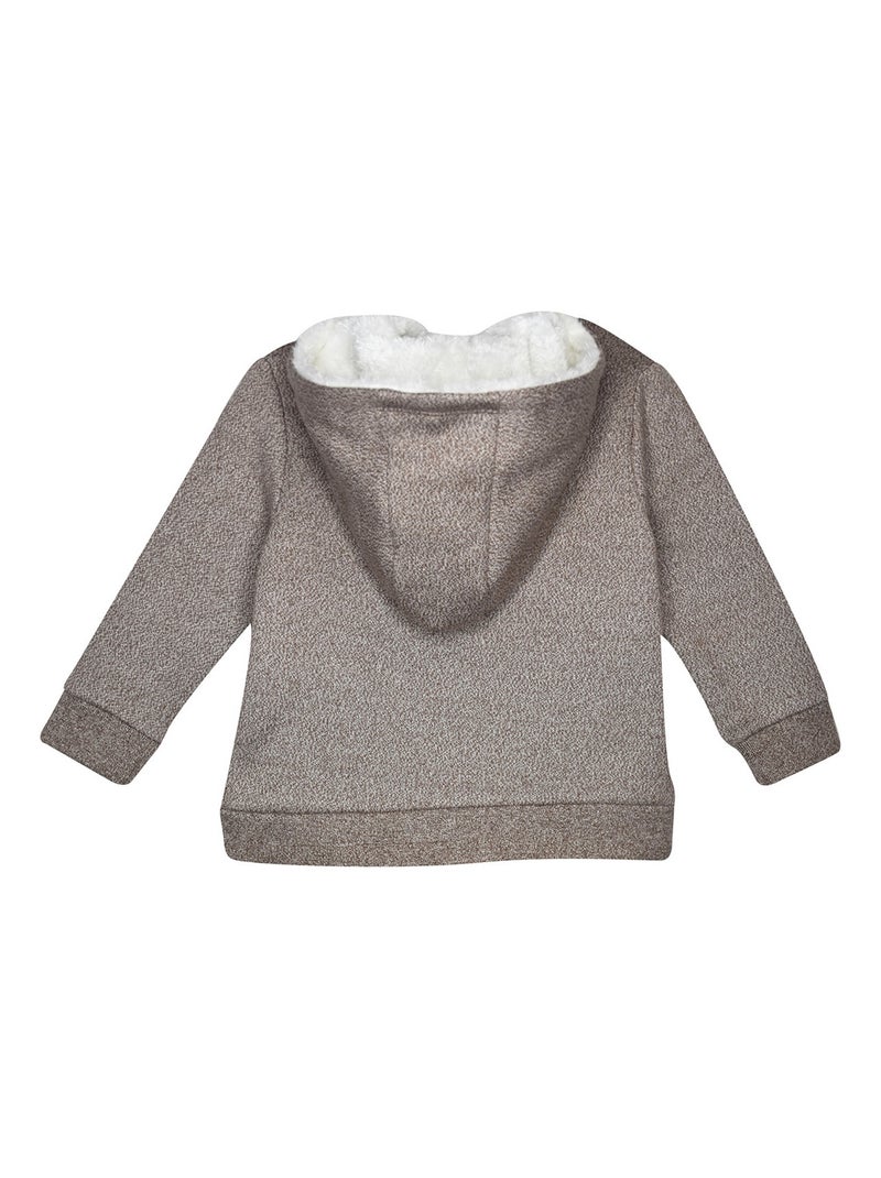 CARDIGAN MOLLETON FAROUCK Beige - Kiabi