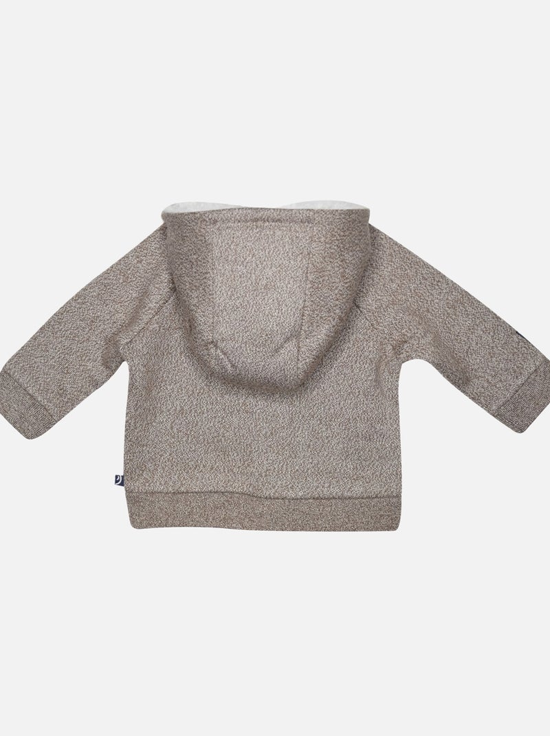 CARDIGAN MOLLETON FLORIMOND Beige - Kiabi