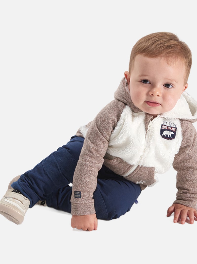 CARDIGAN MOLLETON FLORIMOND Beige - Kiabi