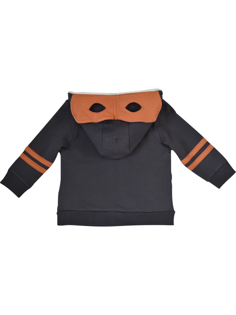 CARDIGAN MOLLETON GARCON BRAD Gris - Kiabi