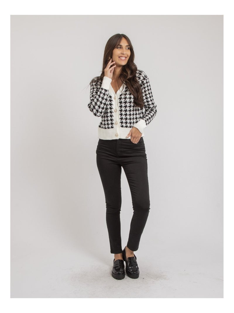 Cardigan motifs KENAN Blanc - Kiabi