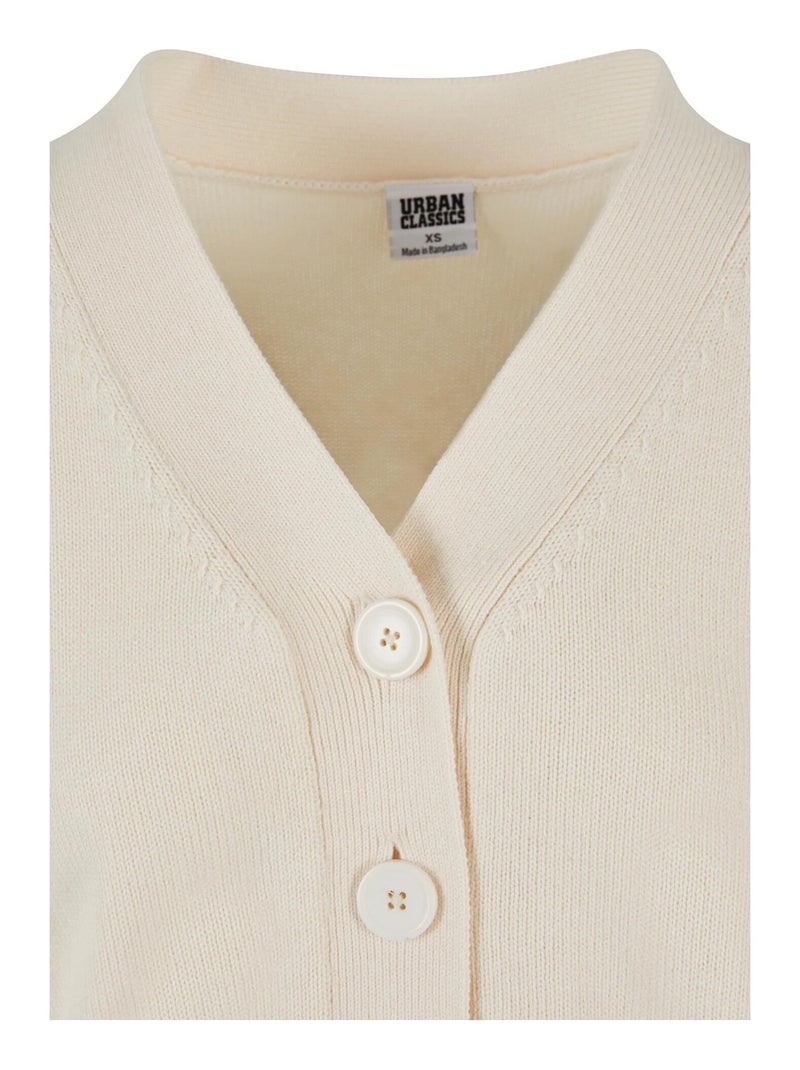 Cardigan motif/style côtelé - urban classics Blanc nacré - Kiabi