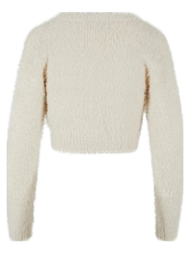 Cardigan motif/style court - urban classics Blanc nacré - Kiabi