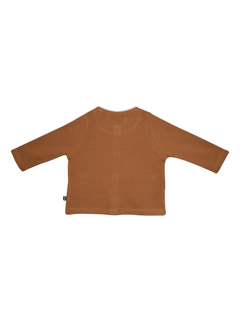 CARDIGAN NELIAN MAILLE FANTAISIE BEBE Beige - Kiabi