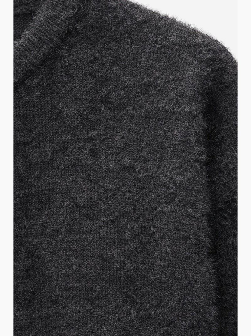 Cardigan oversize jacquard à boutons mixray Noir - Kiabi