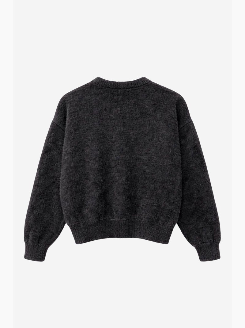 Cardigan oversize jacquard à boutons mixray Noir - Kiabi