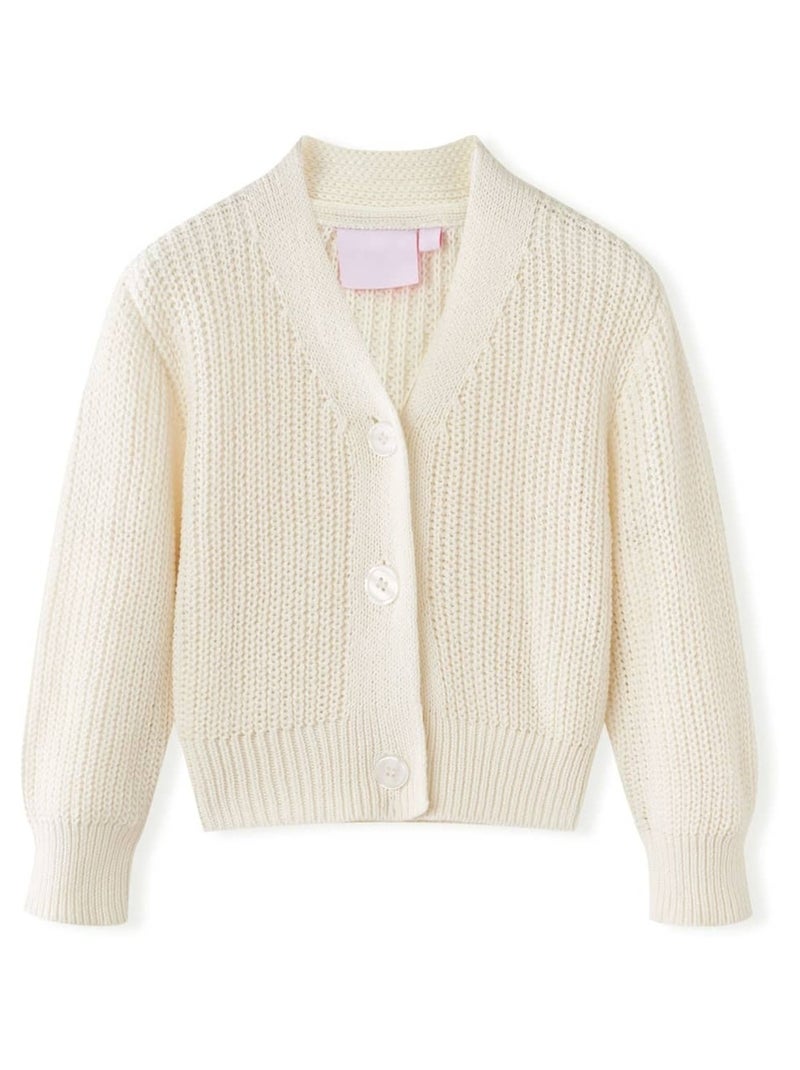 Cardigan Pour Enfants Coton - VidaXL Blanc - Kiabi