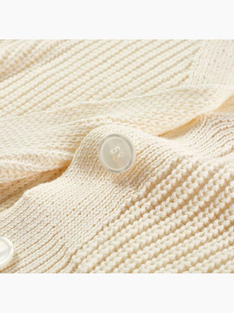 Cardigan Pour Enfants Coton - VidaXL Blanc - Kiabi