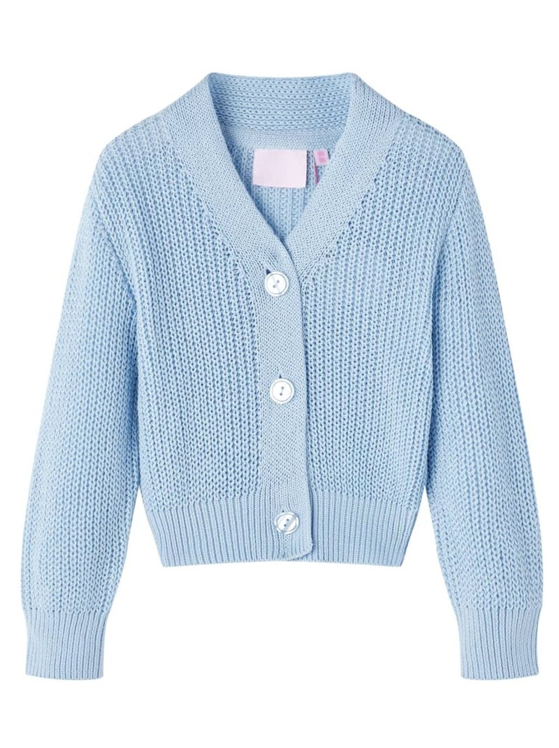 Cardigan Pour Enfants Coton - VidaXL Bleu - Kiabi