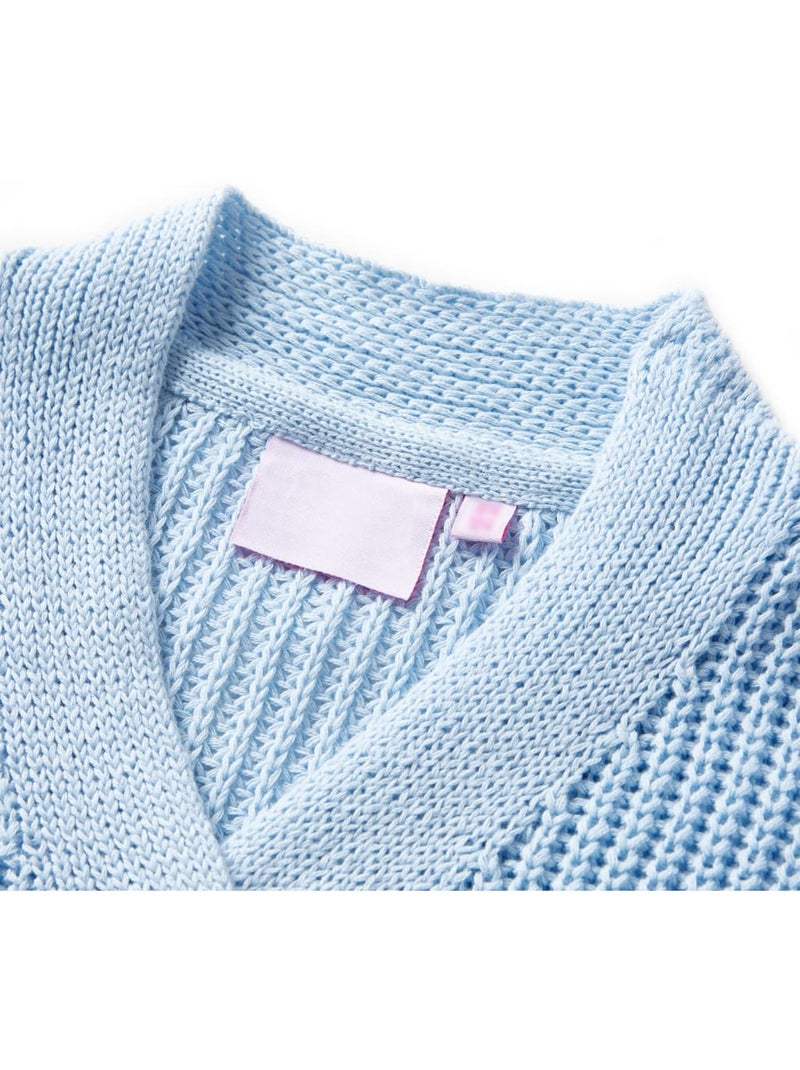 Cardigan Pour Enfants Coton - VidaXL Bleu - Kiabi