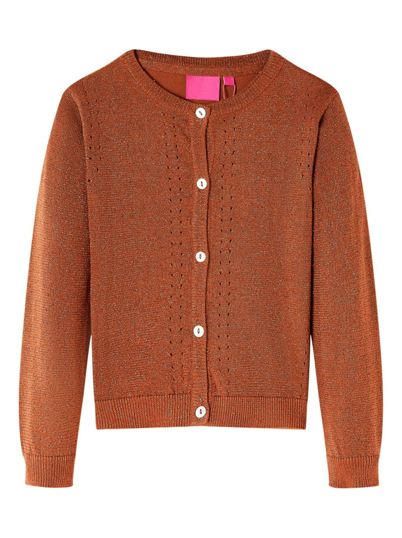Cardigan Pour Enfants Coton - VidaXL Camel - Kiabi