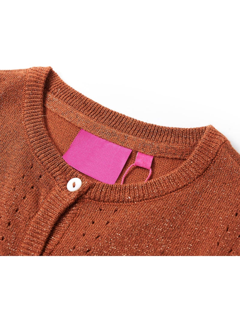 Cardigan Pour Enfants Coton - VidaXL Camel - Kiabi