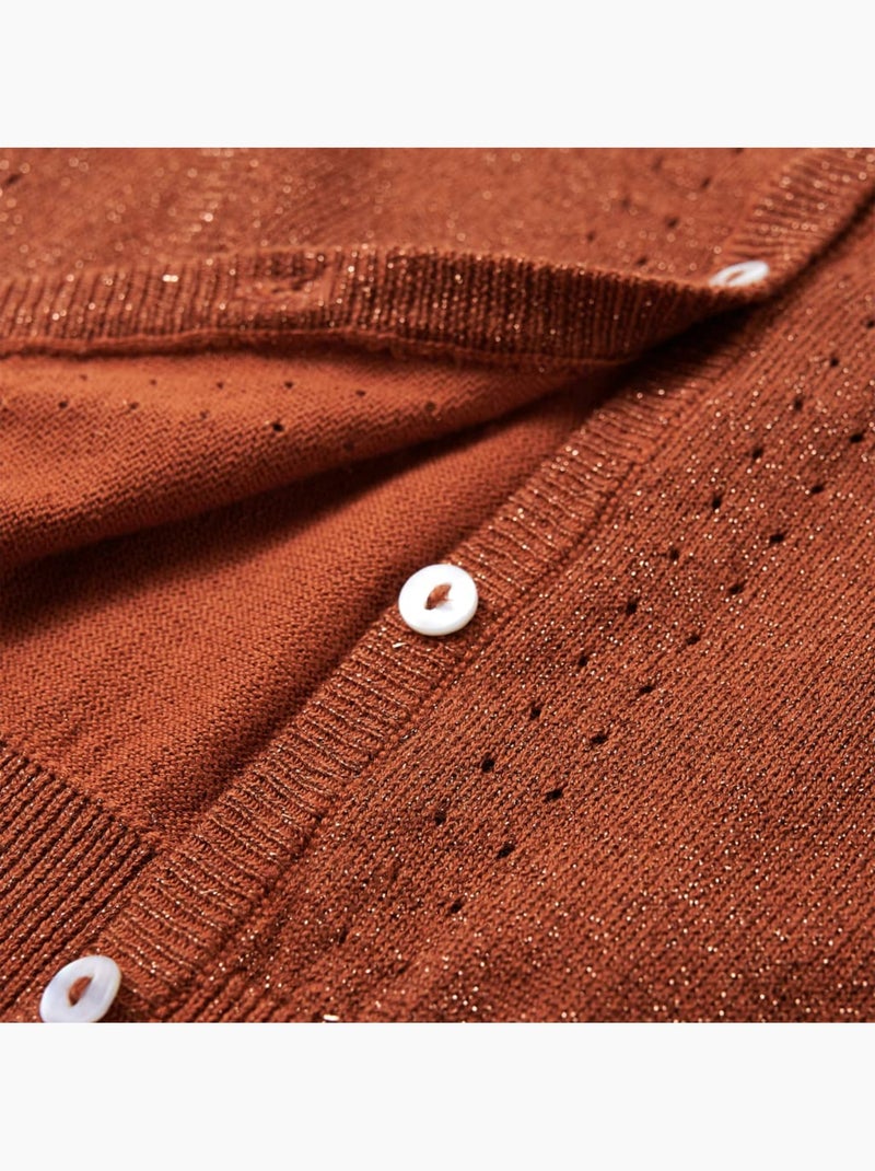 Cardigan Pour Enfants Coton - VidaXL Camel - Kiabi