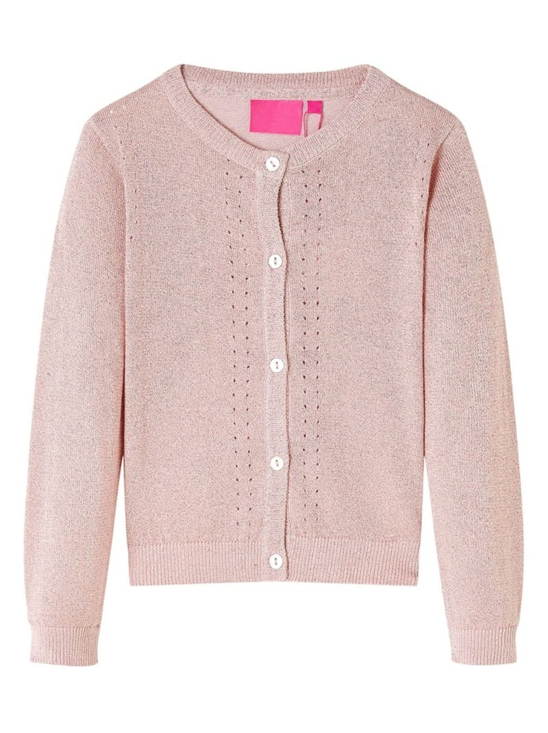 Cardigan Pour Enfants Coton - VidaXL Rose - Kiabi