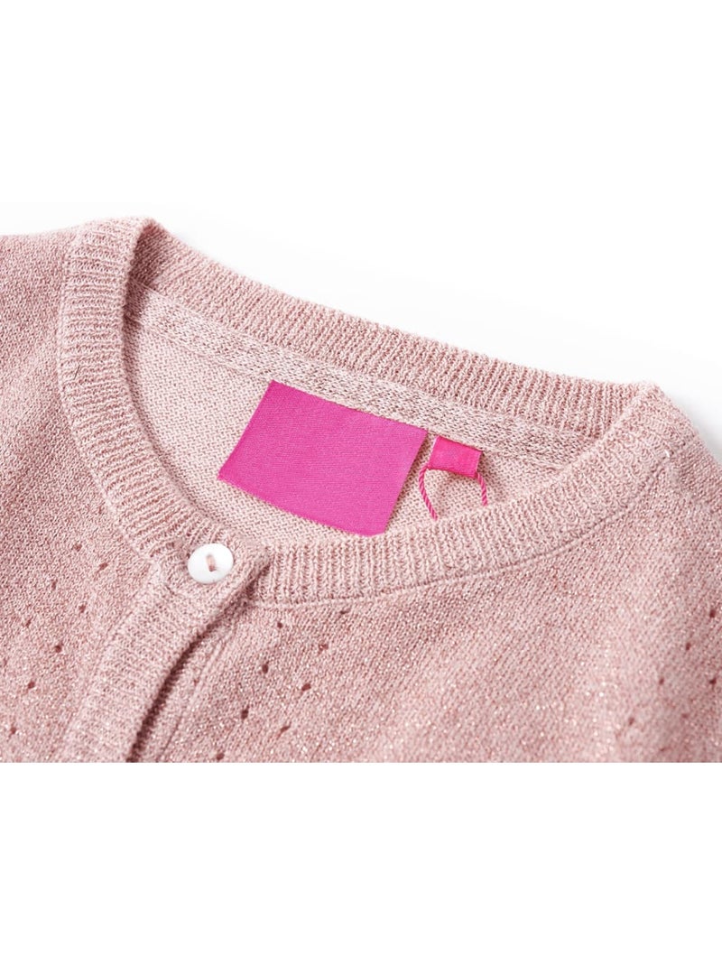 Cardigan Pour Enfants Coton - VidaXL Rose - Kiabi