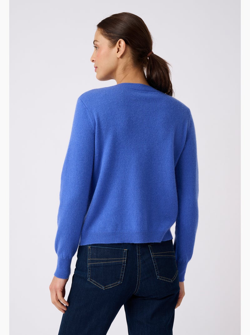 Cardigan pur cachemire - damart Bleu - Kiabi