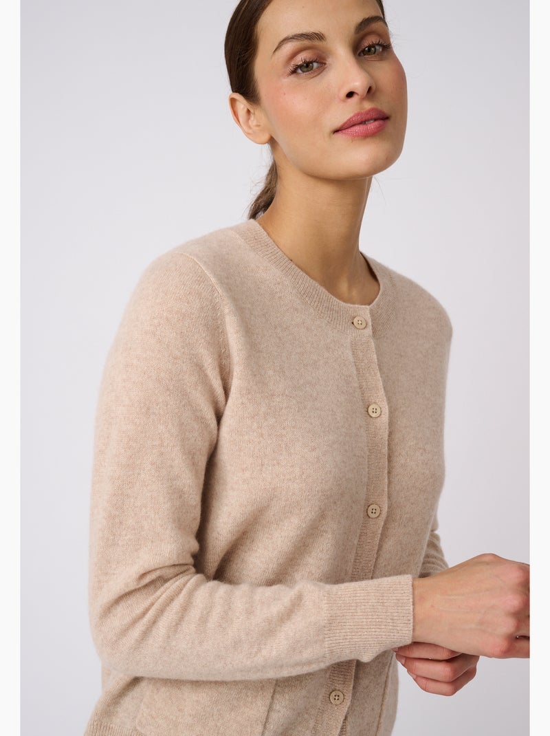 Cardigan pur cachemire - damart Marron - Kiabi