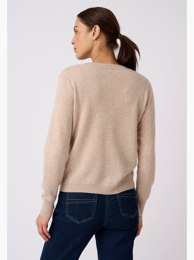 Cardigan pur cachemire - damart Marron - Kiabi