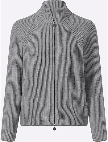 Cardigan qualité côtelée confortable - taille standard - helline