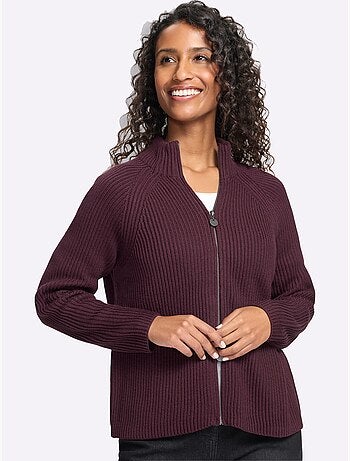 Cardigan qualité côtelée confortable - taille standard - helline