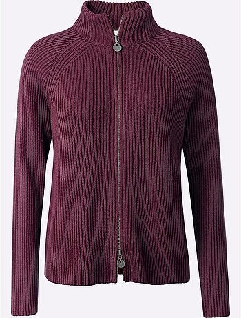 Cardigan qualité côtelée confortable - taille standard - helline