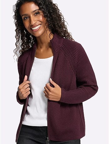 Cardigan qualité côtelée confortable - taille standard - helline