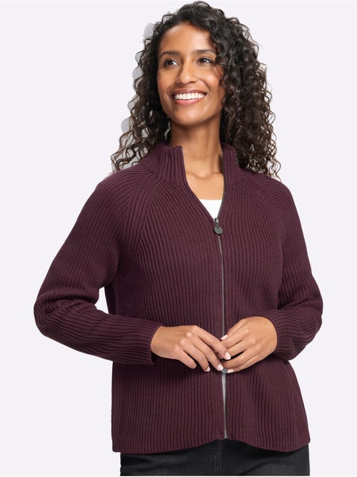 Cardigan qualité côtelée confortable - taille standard - helline - Kiabi