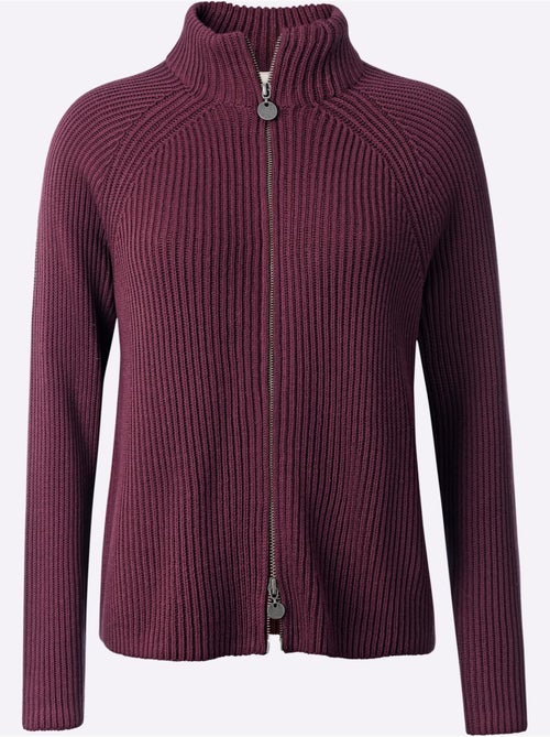Cardigan qualité côtelée confortable - taille standard - helline - Kiabi