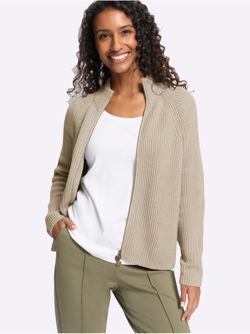 Cardigan qualité côtelée confortable - taille standard - helline - Kiabi Cardigan qualité côtelée confortable - taille standard - helline - Kiabi